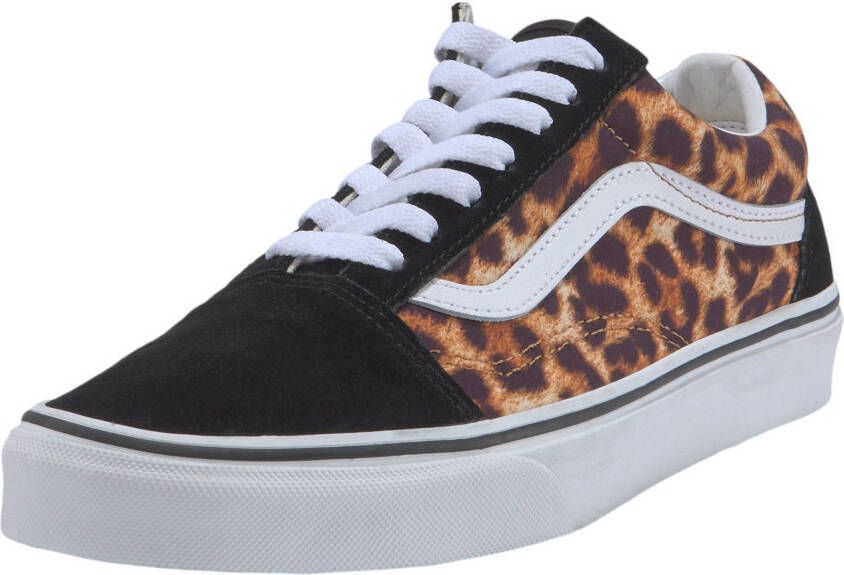 Vans Old Skool sneaker met suède details en panterprint - Schoenen.nl