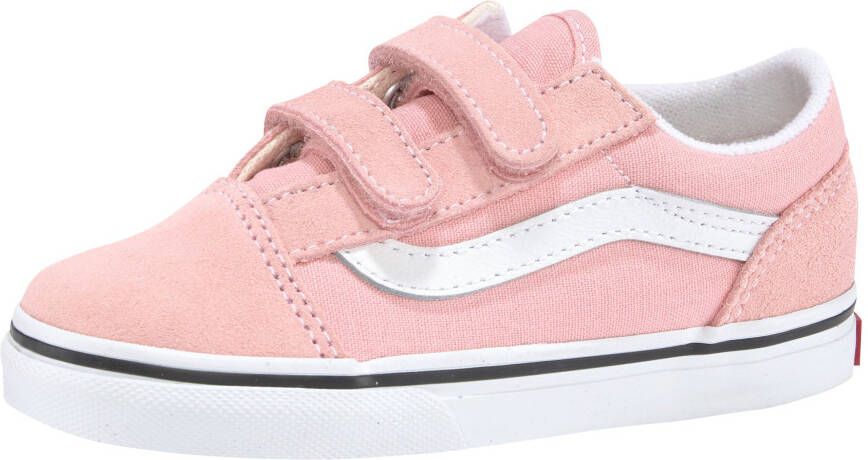 Vans Old Skool sneakers roze wit Meisjes Canvas Meerkleurig 23 5 - Foto 3