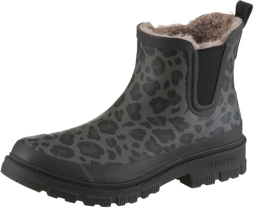 VERBENAS Chelsea-boots Lua Mate Gummistiefelette instaplaarzen winterlaarzen in leo-optiek