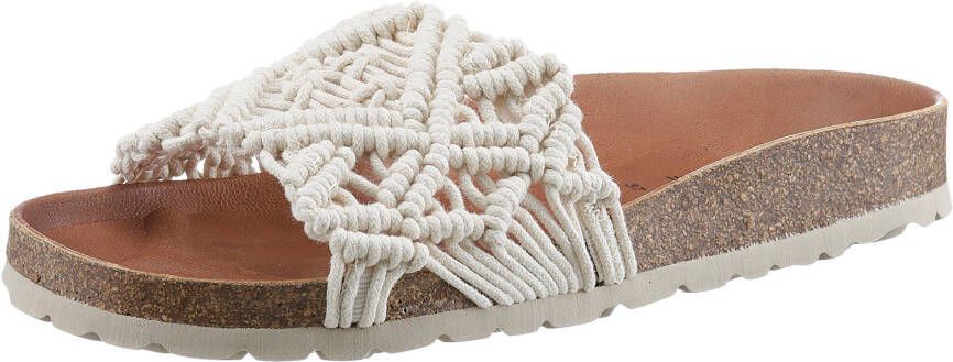VERBENAS Pantoffels Raga Knots Digital zomerschoen slippers pantoffel in gehaakte look