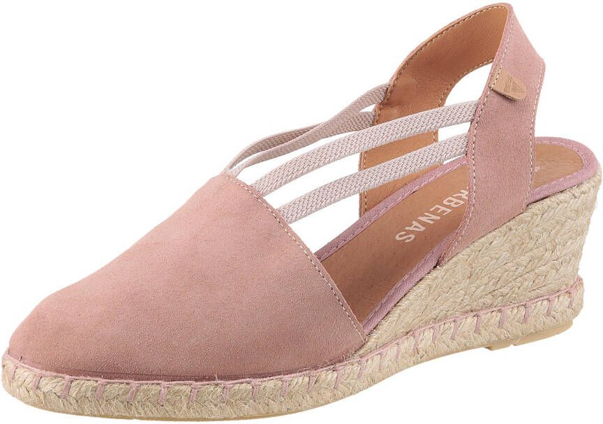 VERBENAS Sandaaltjes Maika Serraje zomerschoen sandaal sleehak met jute bekleding