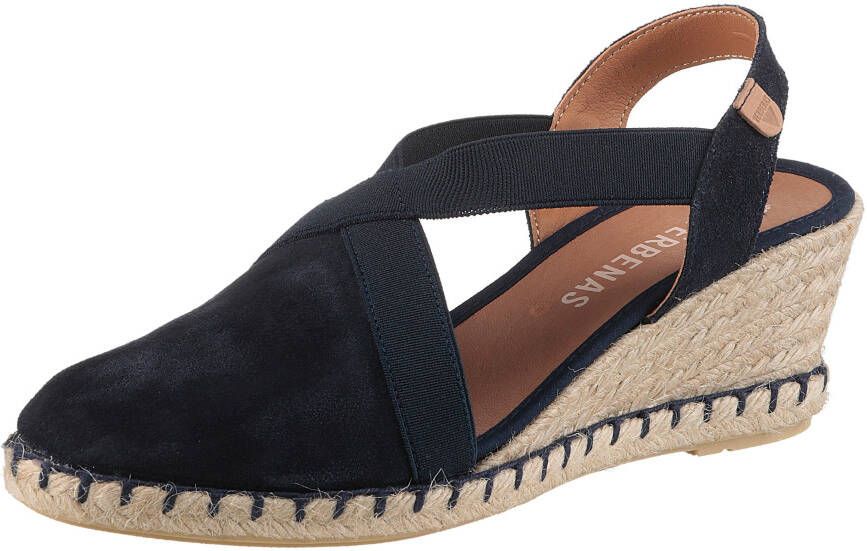 VERBENAS Sleehaksandaaltjes Milena Serraje zomerschoen riemchensandaal vakantieschoen sleehak met jute-frame
