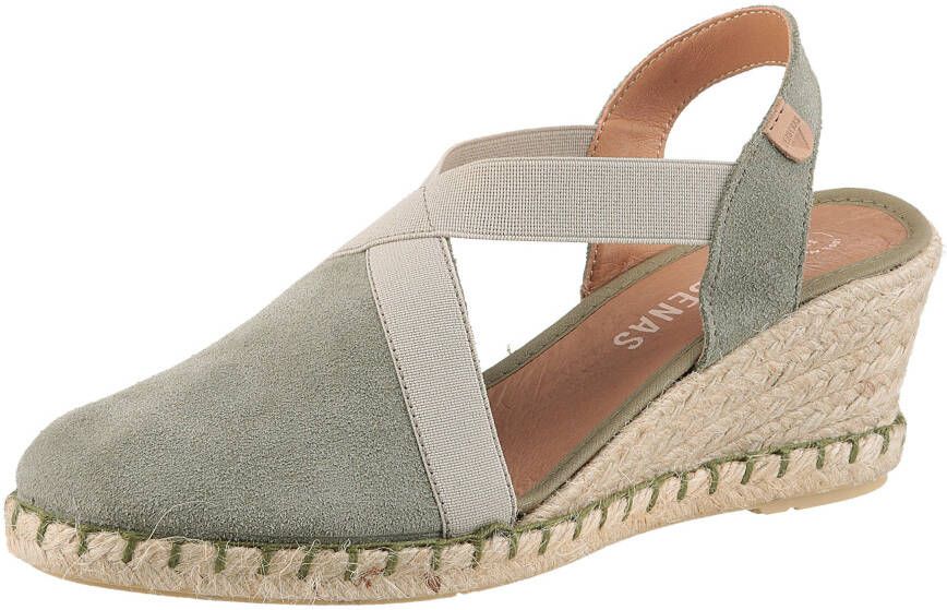 VERBENAS Sleehaksandaaltjes Milena Serraje zomerschoen riemchensandaal vakantieschoen sleehak met jute-frame