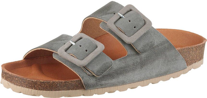 VERBENAS Slippers Randell Velour zomerschoen slippers huisschoen vakantieschoen met zacht voetbed