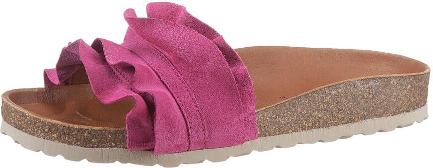 Verbenas Slippers van suède model 'Rocio'