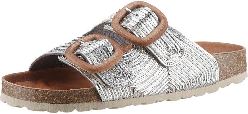 VERBENAS Slippers RUTH LATO METAL zomerschoen slippers met twee verstelbare gespen