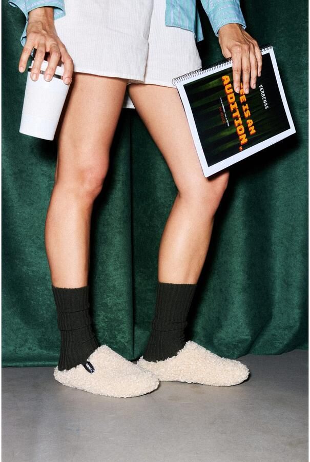 VERBENAS Pantoffels pantoffel homeslipper clog in knuffelige uitstraling - Foto 4