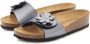 Vivance Slippers Mule sandaal open schoen met comfortkurk voetbed van leer en subtiele sleehak - Thumbnail 1