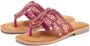Vivance Teenslippers Sandaal pantoffel van leer met siersteentjes - Thumbnail 1