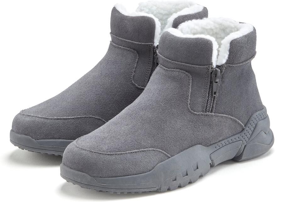 Vivance Laarsjes van veloursleer en met warme voering winterlaarzen laarzen boots - Foto 4