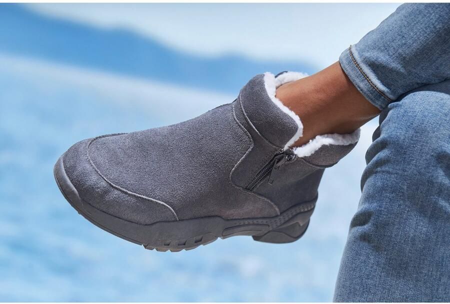 Vivance Laarsjes van veloursleer en met warme voering winterlaarzen laarzen boots - Foto 8