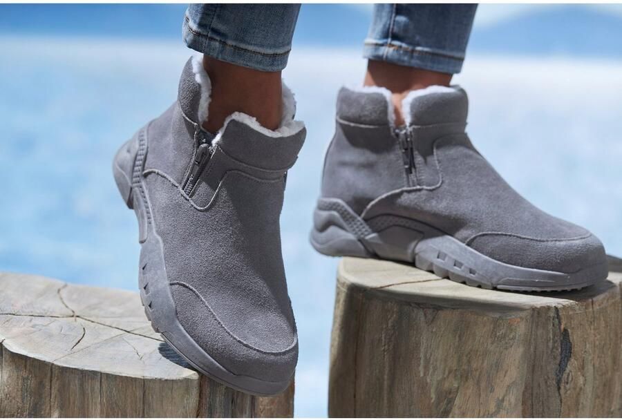 Vivance Laarsjes van veloursleer en met warme voering winterlaarzen laarzen boots - Foto 9