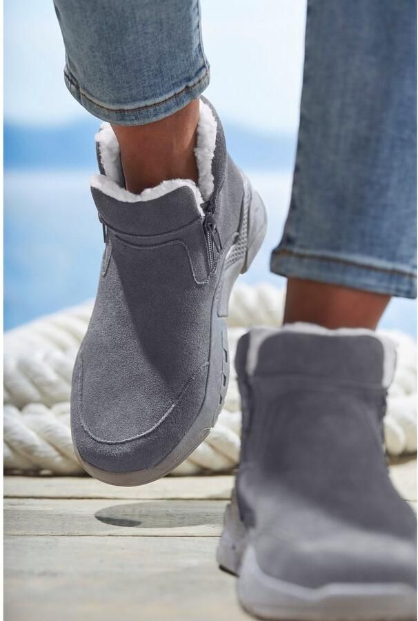 Vivance Laarsjes van veloursleer en met warme voering winterlaarzen laarzen boots - Foto 18