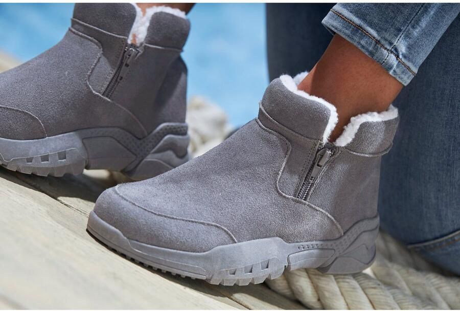 Vivance Laarsjes van veloursleer en met warme voering winterlaarzen laarzen boots - Foto 11