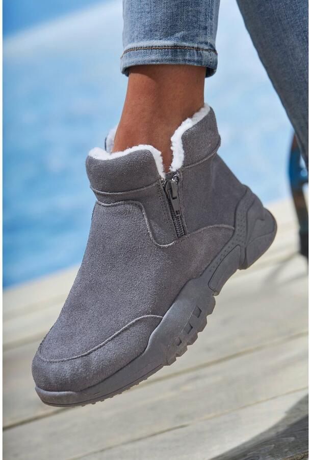 Vivance Laarsjes van veloursleer en met warme voering winterlaarzen laarzen boots - Foto 12