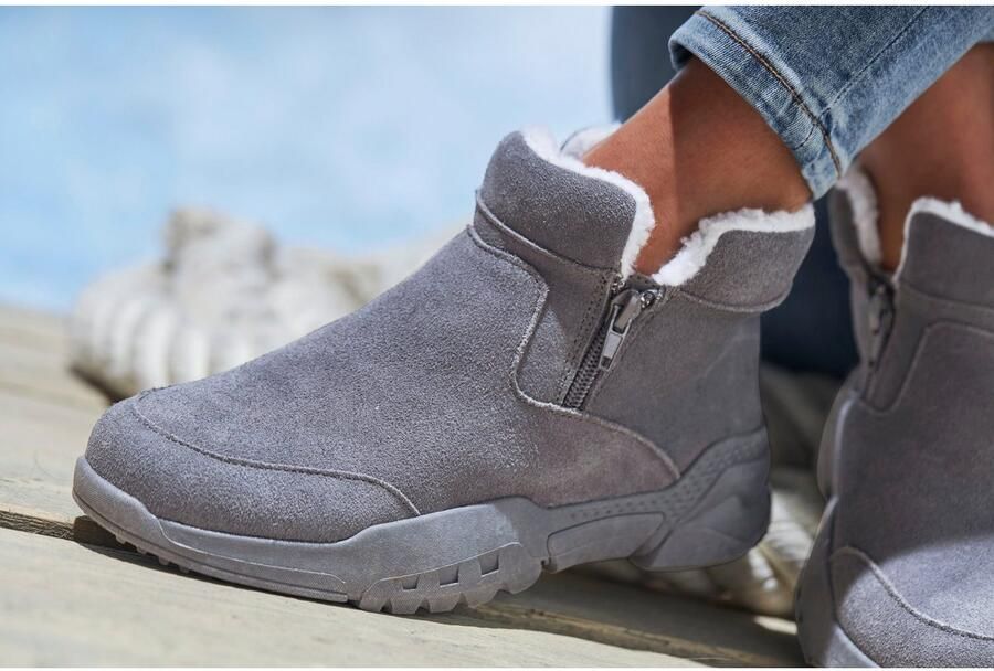 Vivance Laarsjes van veloursleer en met warme voering winterlaarzen laarzen boots - Foto 13