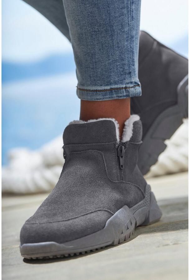 Vivance Laarsjes van veloursleer en met warme voering winterlaarzen laarzen boots - Foto 15