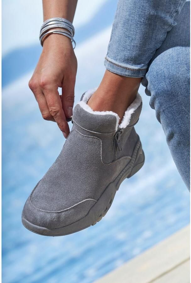 Vivance Laarsjes van veloursleer en met warme voering winterlaarzen laarzen boots - Foto 14