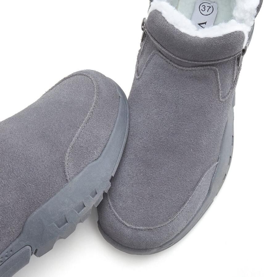 Vivance Laarsjes van veloursleer en met warme voering winterlaarzen laarzen boots