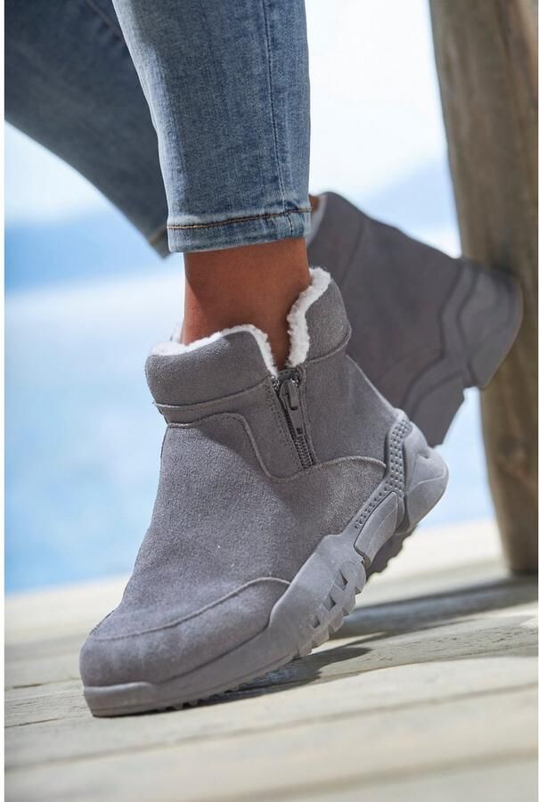 Vivance Laarsjes van veloursleer en met warme voering winterlaarzen laarzen boots - Foto 19