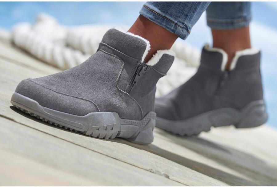 Vivance Laarsjes van veloursleer en met warme voering winterlaarzen laarzen boots - Foto 16