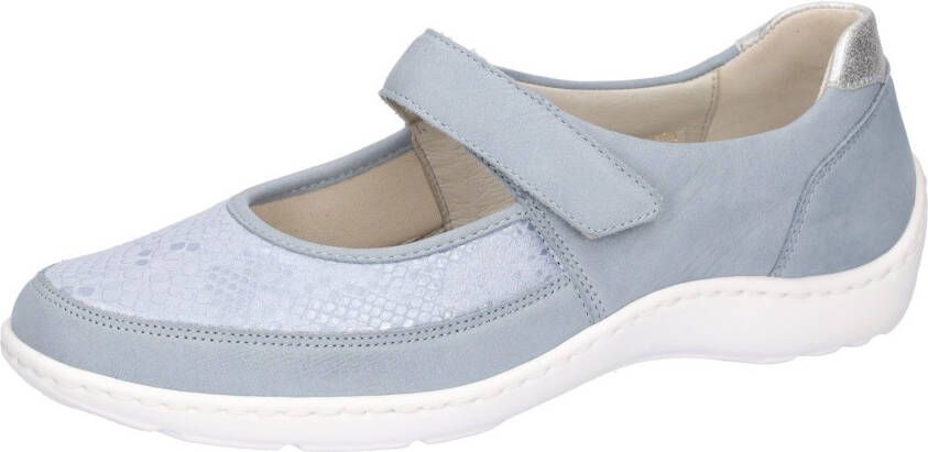 Waldläufer Ballerina's met riempje Henni lage schoen comfortabele schoen klittenbandschoen in breedte h (= zeer breed)