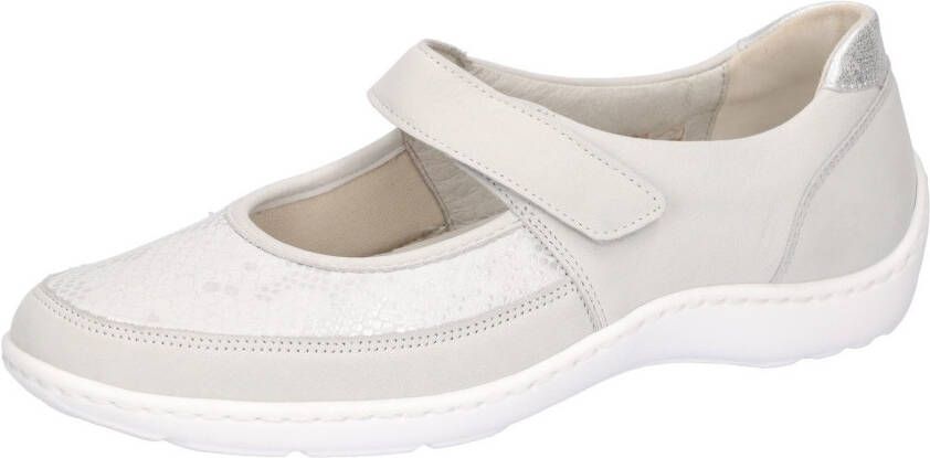 Waldläufer Ballerina's met riempje Henni lage schoen comfortabele schoen klittenbandschoen in breedte h (= zeer breed)