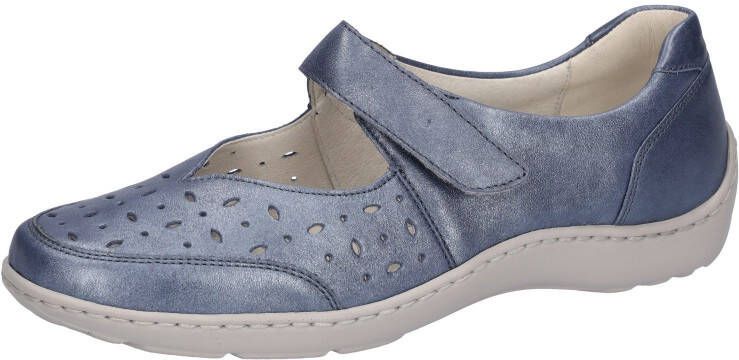Waldläufer Ballerina's met riempje Henni sleehak lage schoen comfortabele schoen met perforatie breedte h