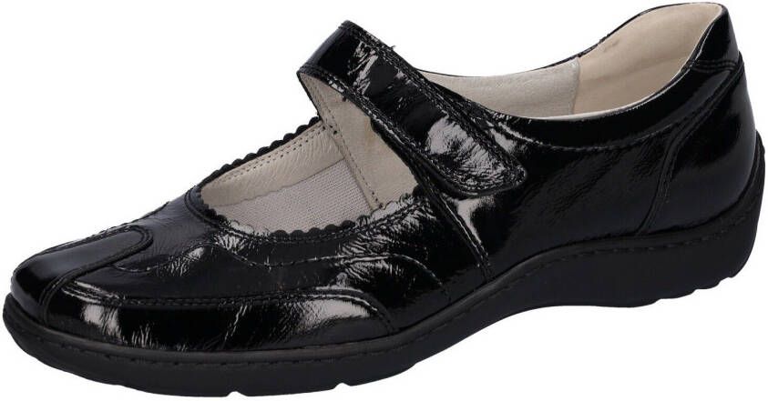 Waldläufer Klittenbandschoenen Henni in glanzende lak-look breedte h