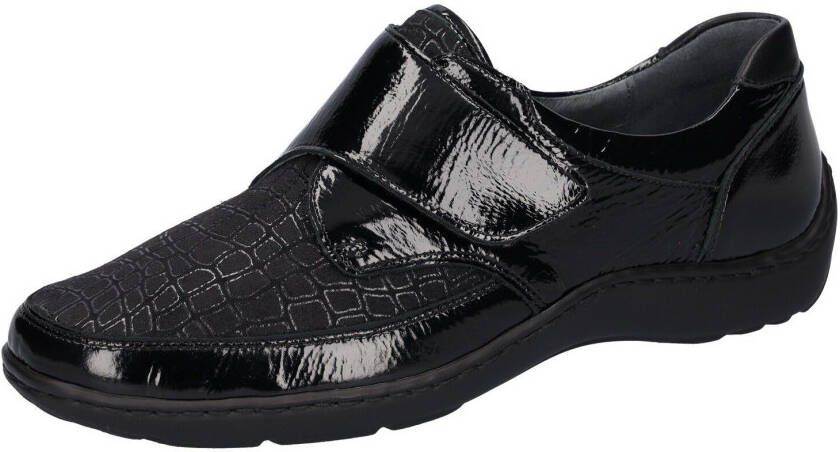 Waldläufer Klittenbandschoenen HENNI-Soft comfortabele schoen comfortabele schoen in lak-look breedte h = zeer breed
