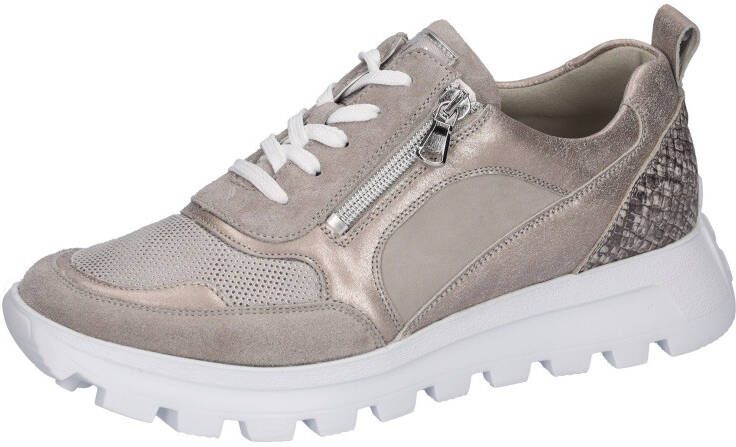 Waldläufer Plateausneakers H-AJALA lage schoen veterschoen vrijetijdsschoen met contrasterende afwerkingen breedte h