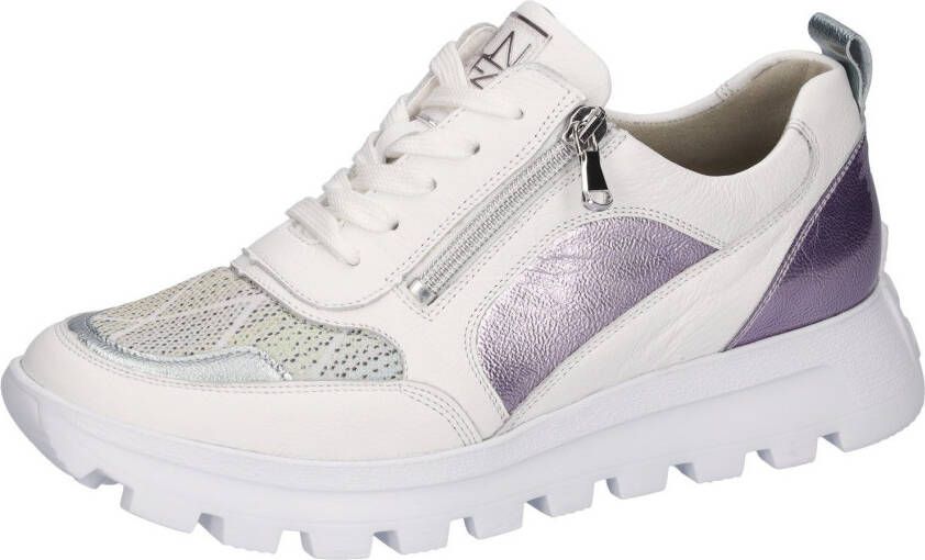 Waldläufer Plateausneakers H-AJALA lage schoen veterschoen vrijetijdsschoen met contrasterende afwerkingen breedte h
