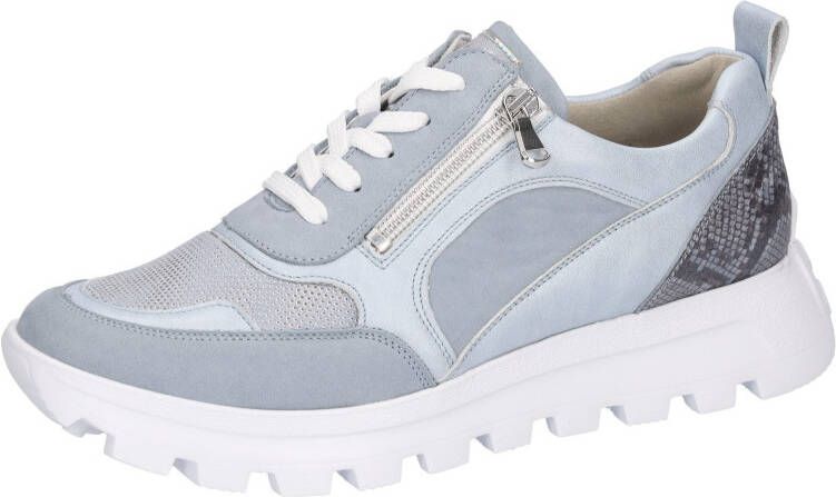 Waldläufer Plateausneakers H-AJALA lage schoen veterschoen vrijetijdsschoen met contrasterende afwerkingen breedte h