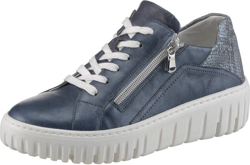 Waldläufer Plateausneakers H-LIVIA veterschoenen lage schoen vrijetijdsschoen met buitenrits