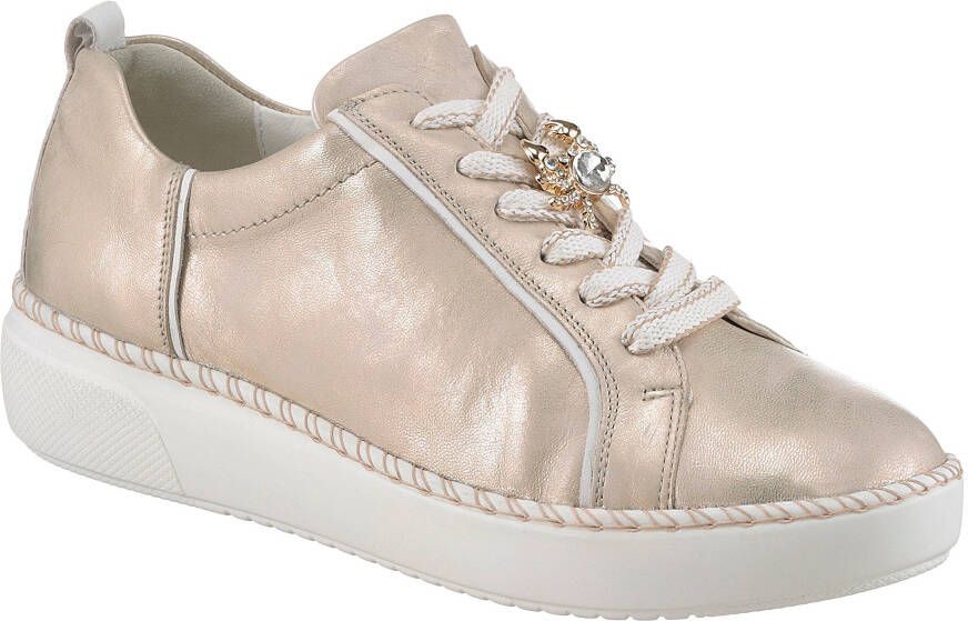 Waldläufer Plateausneakers H-VIVIEN vrijetijdsschoen lage schoen veterschoenen sierelement comfortbreedte h