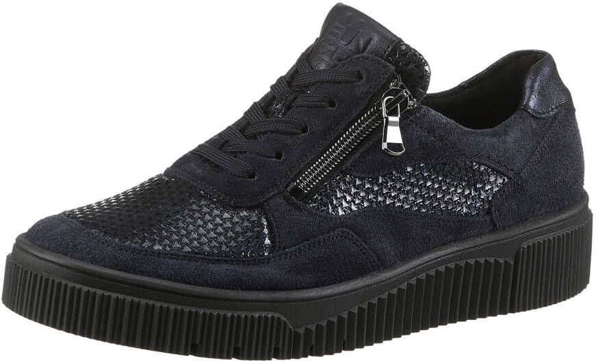 Waldläufer Plateausneakers K-SANSA-Soft Comfort schoen gemakkelijke schoen veterschoen in extra wijdte K metallic-look