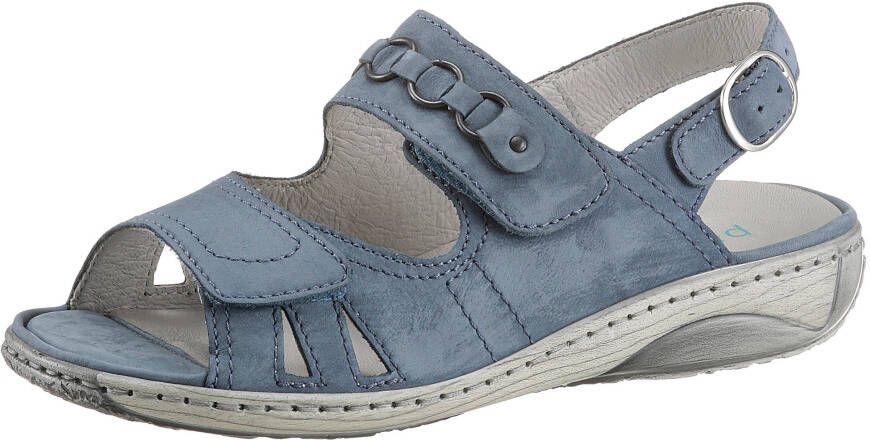 Waldläufer Sandalen Garda zomerschoen sandaal sleehak met drukknoop g-breedte