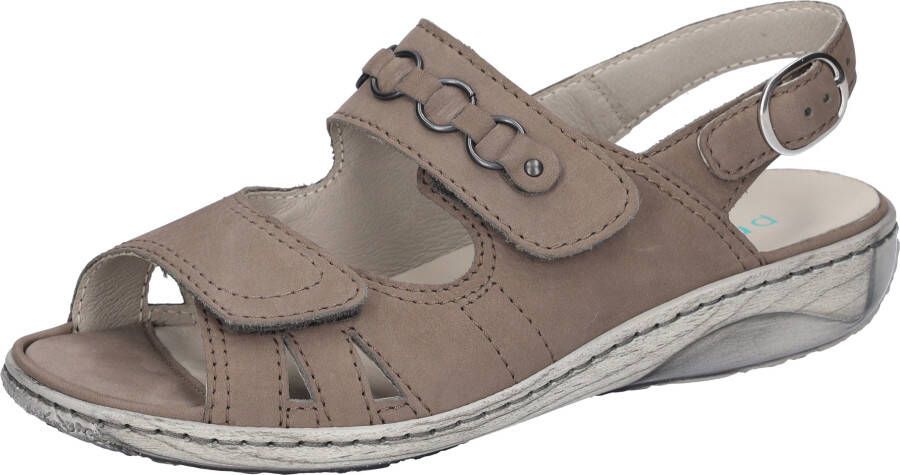 Waldläufer Sandalen Garda zomerschoen sandaal sleehak met drukknoop g-breedte