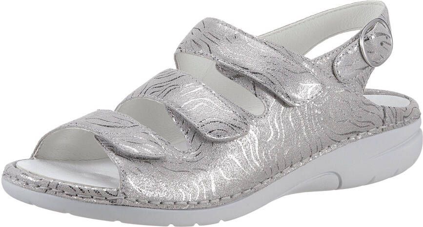 Waldläufer Sandalen GUNNA zomerschoen sandaal sleehak in metallic-look g-breedte