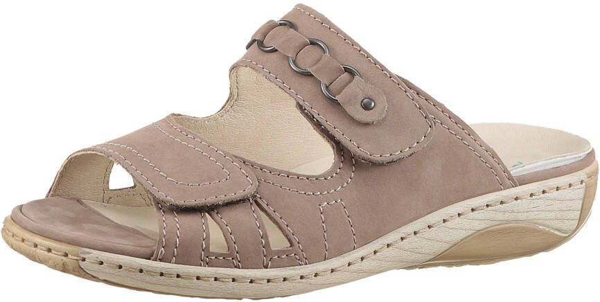 Waldläufer Slippers Garda sleehak zomerschoen pantoffels met juwelenapplicatie wijdte g