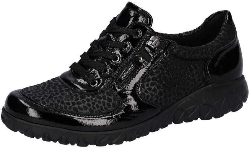 Waldläufer Sneakers HAVY-SOFT in materiaalmix h-breedte vrijetijdsschoen lage schoen veterschoen