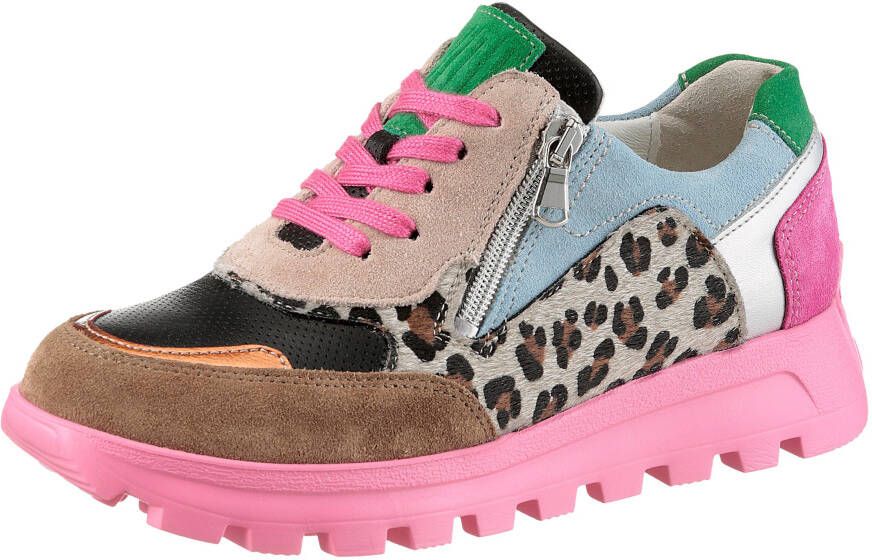 Waldläufer Sneakers met sleehak H-AJALA in comfortbreedte h = zeer breed vrijetijdsschoen lage schoen veterschoen