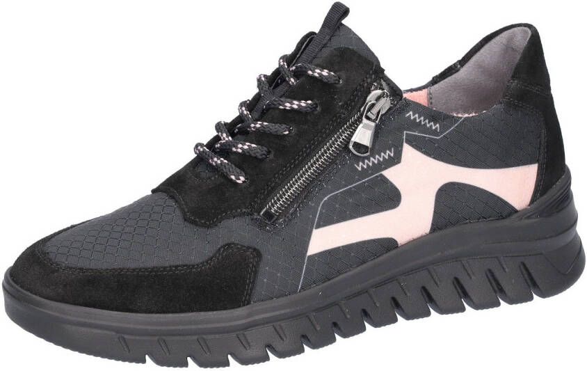 Waldläufer Sneakers met sleehak H-BIGGI veterschoenen lage schoen vrijetijdsschoen met contrastnaad breedte h