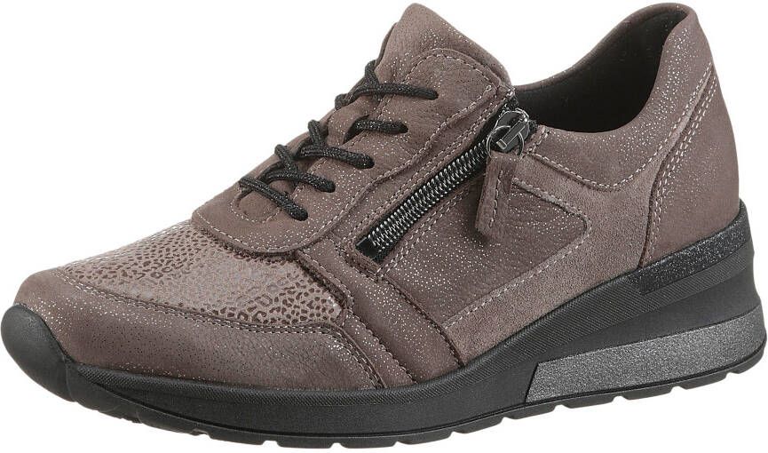 Waldläufer Sneakers met sleehak H-Clara-soft vrijetijdsschoen lage schoen veterschoen met luchtkamerzool