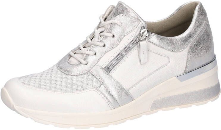 Waldläufer Sneakers met sleehak H-Clara veterschoenen lage schoen vrijetijdsschoen met metallic inzet