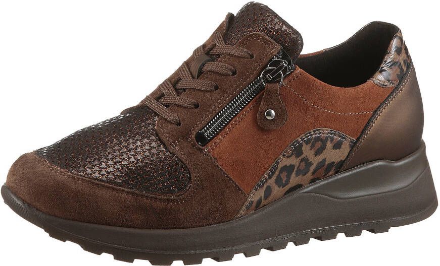 Waldläufer Sneakers met sleehak Hiroko-Soft Veterschoen comfortschoen Orthotritt in comfortwijdte G (= wijd)