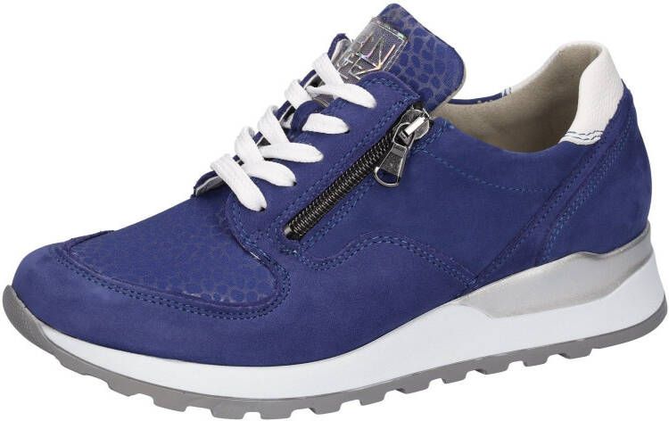 Waldläufer Sneakers met sleehak Hiroko veterschoenen vrijetijdsschoen lage schoen contrasterende afwerking breedte h