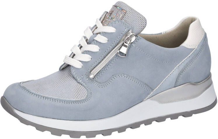 Waldläufer Sneakers met sleehak Hiroko veterschoenen vrijetijdsschoen lage schoen contrasterende afwerking breedte h