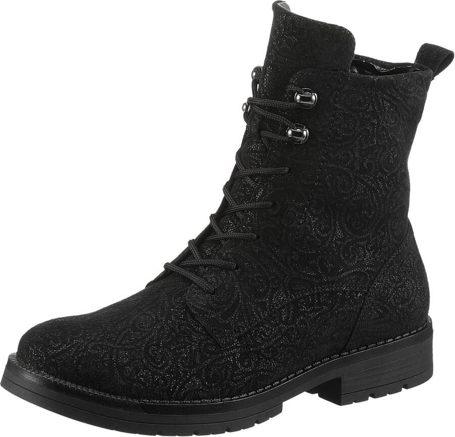 Waldläufer Veterlaarsjes G-RAVINA Veterboots blokhak in bloemmotief comfortwijdte G (=wijd) - Foto 7