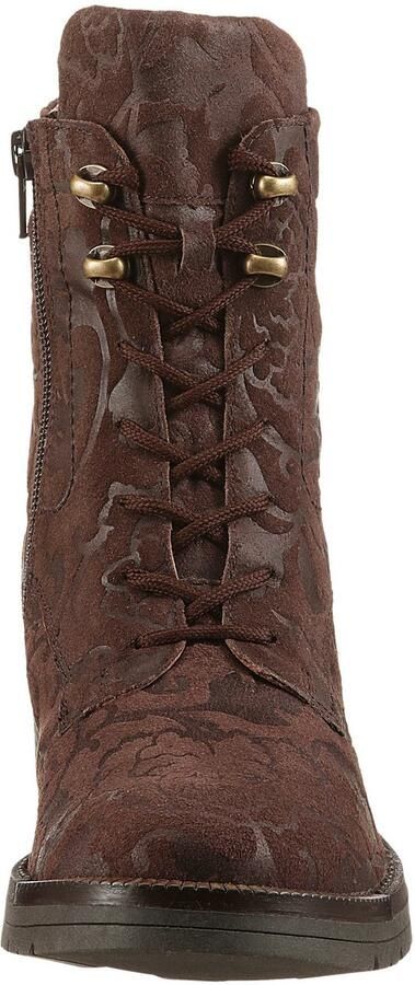 Waldläufer Veterlaarsjes G-RAVINA Veterboots blokhak in bloemmotief comfortwijdte G (=wijd) - Foto 3